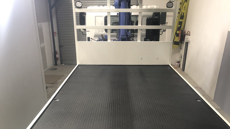 LINE-X protective coating applied to truck tray